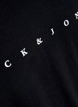 Camiseta Jack and Jones preta para homem.