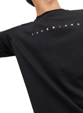 Camiseta Jack and Jones preta para homem.
