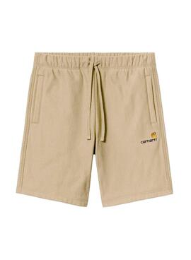 Bermuda Carhartt American Script Sweat Beige para Homens