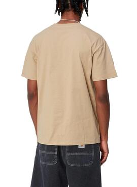 Camiseta Carhartt Chase Bege para Homem.