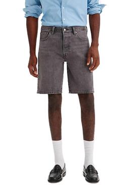Bermuda Levis 501 Original Cinza Para Homem