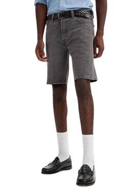 Bermuda Levis 501 Original Cinza Para Homem