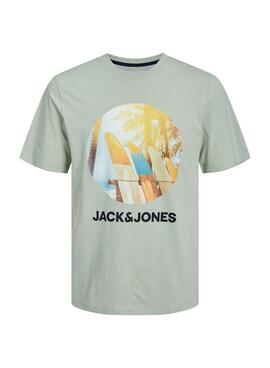 Camiseta Jack and Jones Navin Verde para Homem