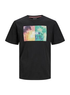 Camiseta Jack and Jones Navin Preta Para Homem