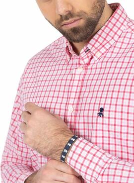 Camisa El Pulpo Quadro Janela Rosa Para Homem