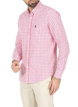 Camisa El Pulpo Quadro Janela Rosa Para Homem