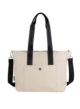 Bolsa Munich Bloom Shopper Beige para Mulher.