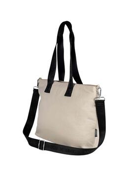 Bolsa Munich Bloom Shopper Beige para Mulher.