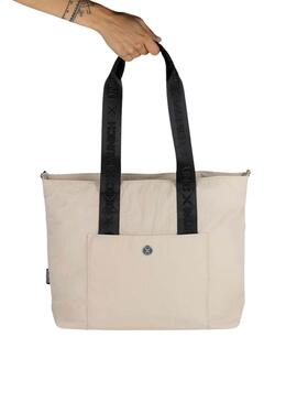 Bolsa Munich Bloom Shopper Beige para Mulher.