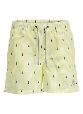 Roupa de banho Jack And Jones estampada com listras para menino.