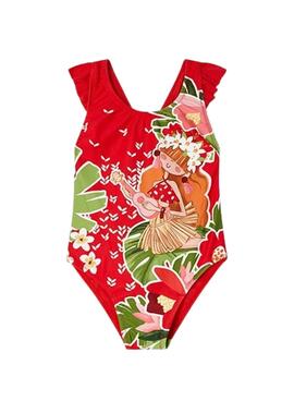 Fato de banho Mayoral Serigrafia Vermelho Para Menina