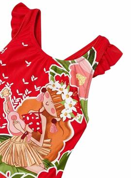 Fato de banho Mayoral Serigrafia Vermelho Para Menina