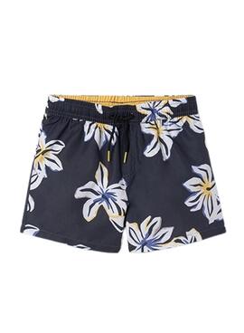 Calção de banho Mayoral estampado floral cinza para menino
