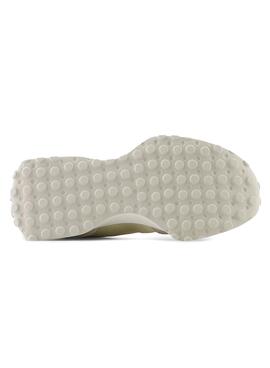 Tênis New Balance 327 Bege para meninos e meninas.