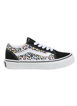 Sapatilhas Vans Old Skool Animal Preto Criança Menina