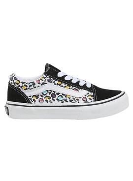 Sapatilhas Vans Old Skool Animal Preto Criança Menina