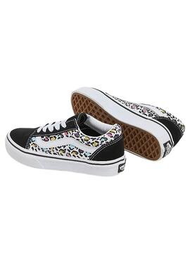 Sapatilhas Vans Old Skool Animal Preto Criança Menina