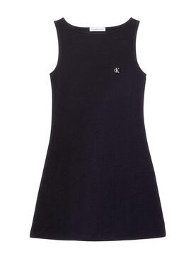 Vestido Calvin Klein Badge Tank Preto Menina