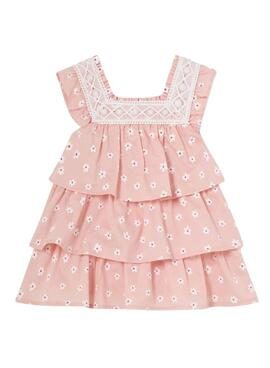 Vestido Mayoral Estampado Rosa Para Bebê