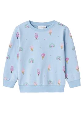 Moletom Name It Fransia Azul Para Menina