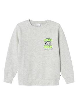 Moletom Name It Friggo Cinza Para Menino