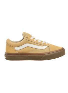 Sapatilhas Vans Old Skool Camel para meninos e meninas.