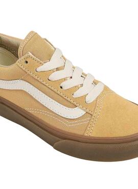 Sapatilhas Vans Old Skool Camel para meninos e meninas.