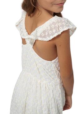 Vestido Mayoral Bambula Bordada Bege para Menina