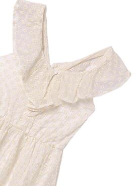 Vestido Mayoral Bambula Bordada Bege para Menina
