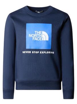 Moletom The North Face Redbox Crew Azul Para Crianças
