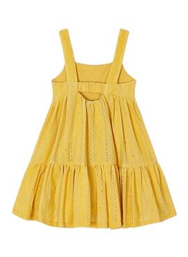 Vestido Mayoral Perfurado Amarelo para Menina