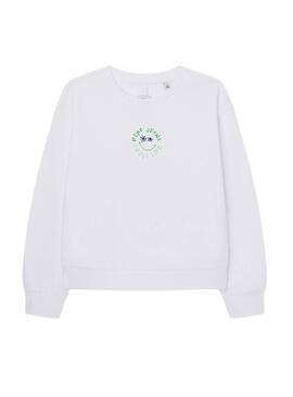 Moletom Pepe Jeans Omara Branco Para Menina