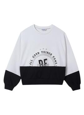 Moletom Mayoral Contraste Preto Para Menina