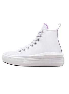 Sapatilhas Converse Chuck Taylor Move Branco e Lilás