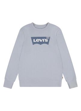 Moletom Levis French Terry Batwing Azul Criança