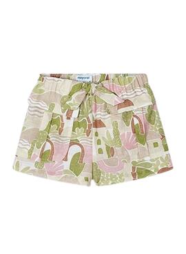Shorts Mayoral estampado verde para menina