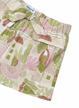 Shorts Mayoral estampado verde para menina