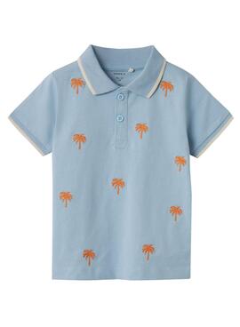 Polo Name It Fumme Palmeiras Azul Para Menino