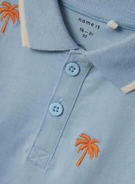 Polo Name It Fumme Palmeiras Azul Para Menino