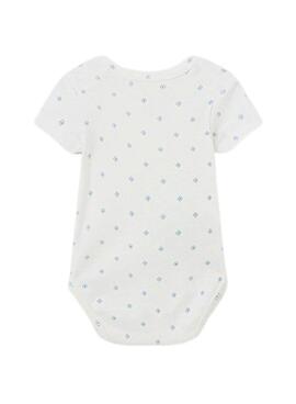 Conjunto Macacão e Body Mayoral Azul e Branco para Bebê