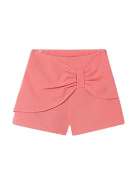 Short Mayoral em Crepe Rosa para Menina
