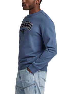Suéter G-Star Skeleton Dog Azul para Hombre.
