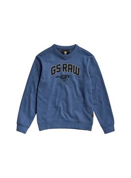 Suéter G-Star Skeleton Dog Azul para Hombre.