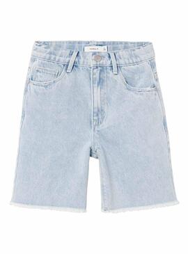 Shorts Name It Bella Azul Claro Para Menina