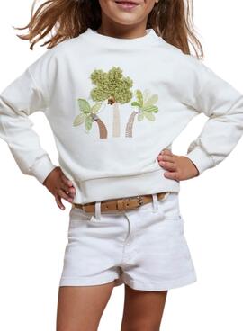 Shorts Mayoral Belt Branco Para Menina.