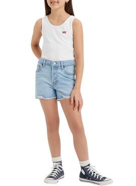 Calças curtas Levis 501 azul para menina