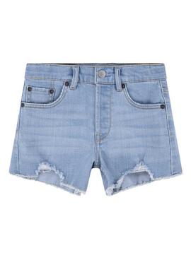 Calças curtas Levis 501 azul para menina