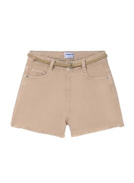 Shorts Mayoral Sarja Bege para Menina