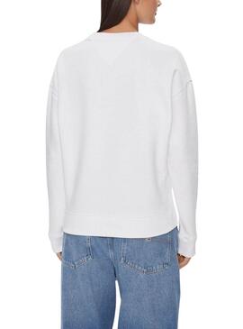 Sweat Tommy Jeans Boxy Graphic Branco Mulher