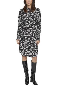 Vestido Vila Viboa Branco e Preto para Mulher